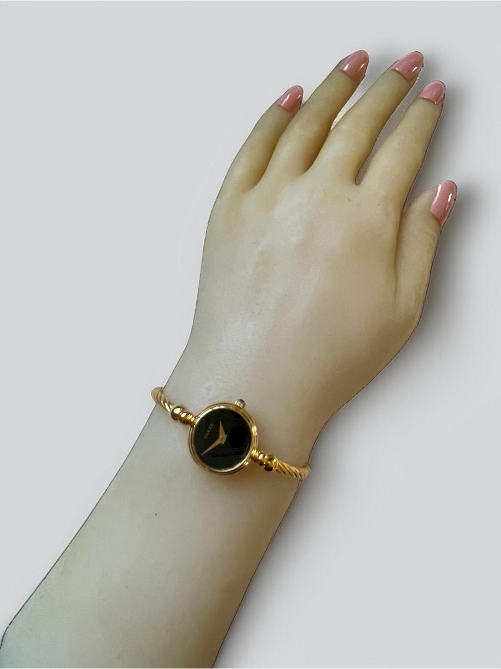 Gucci Gold-Tone Bangle Watch with Black Dial - Picture 7 of 17